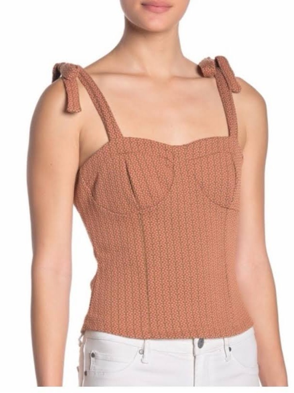 Free People Sunflower Corset Bustier Tank Top